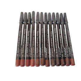 12-Piece Brown Tone Lip Liner Pencil Set, Assorted Colors