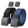 JASGOOD Nylon Military Tactical Men Belt 2 Pack Webbing Canvas