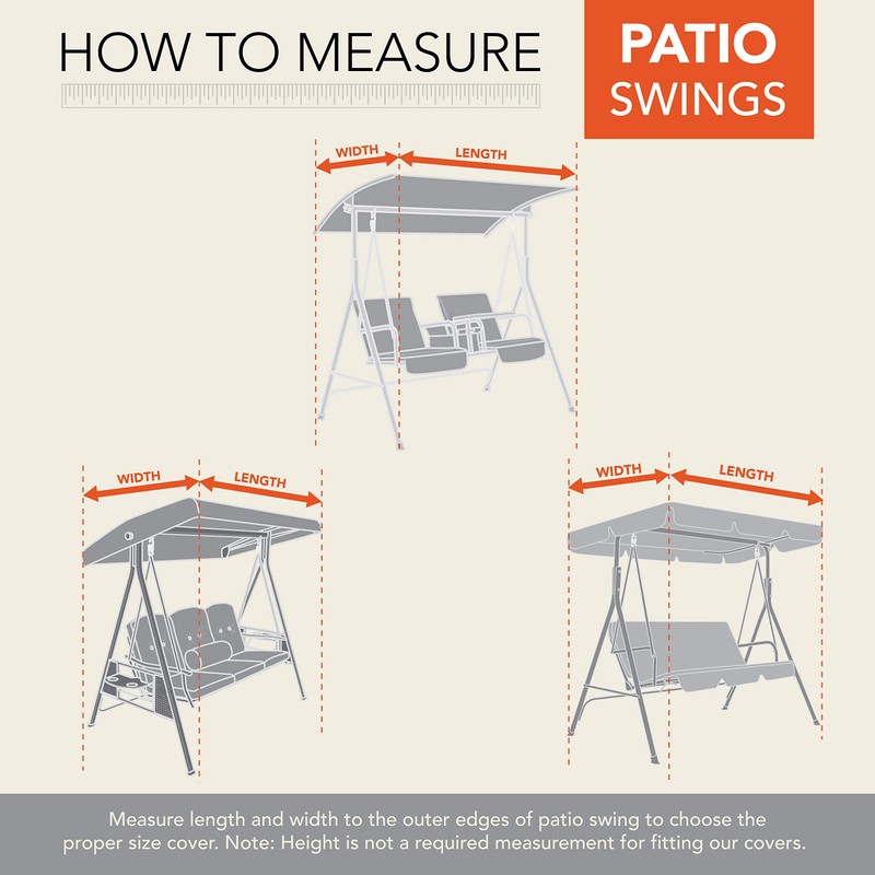 MODERN LEISURE 2-Seater Patio Outdoor Swing Cover - Waterproof and