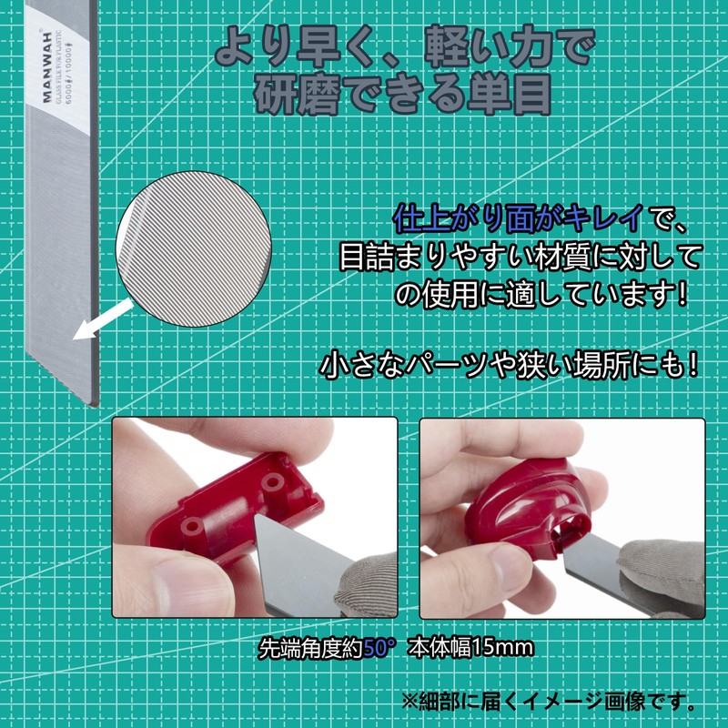AKEIE Glass File, Plastic Model, For Plastic Model, File Gunpla,