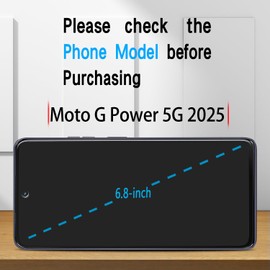 Slanku (3 Pack for Moto G Power 5G 2025 Screen Protector, 9H Tempered Glass, Touch Sensitivity, Scratch Resistant, Case Friendly