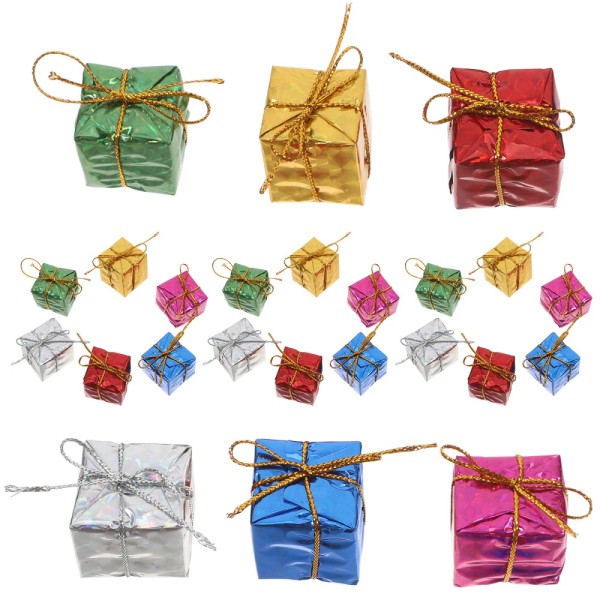 None Miniature Christmas Ornaments Tree Hanging Decorations of The Lid
