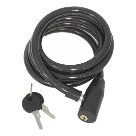 Windsor Paquete De 2 Candados Cable Acero De 2 Metros Forro Plastico Color Negro