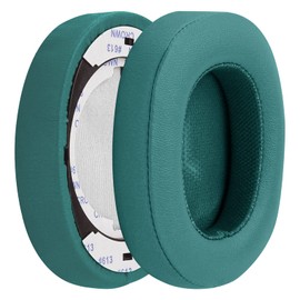 GEEKRIA QuickFit Protein Leather Replacement Ear Pads for JBL E55BT Headphones Ear Cushions, Headset Earpads, Ear Cups Repair Parts (Green)