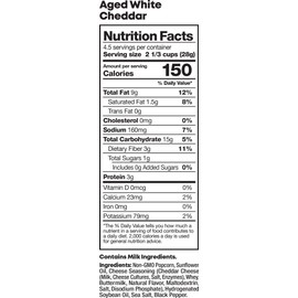 Black Jewell Aged White Cheddar Hulless Heirloom Popped Popcorn 4.5 Ounces (Pack of 3)