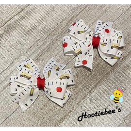 School Days Toddler Hair Bow Set