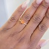 Real Raw Carnelian Crystal Dainty Ring Yellow Gold July Birthstone