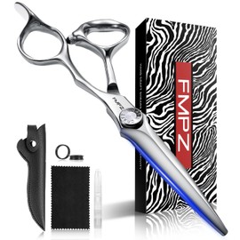 FMPZ 6" Hair Cutting Scissors Professional Barber Scissors, Hair Cutting Shears with 440C Steel - 60HRC Hardness Extremely Sharp with Ergonomic for Salon & Home Use (6'' Professional Hair Shears)