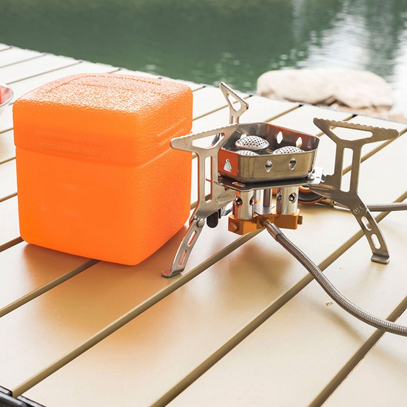 Mini Camping Gas Stove Windproof Stove Three Core Head Gas