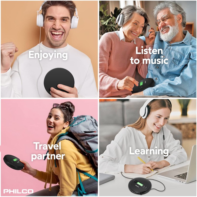 PHILCO Personal CD Player with MP3 Playback, FM Radio &