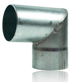 Zinc Angle Elbow 87 mm with 87 Degrees, Pipe Angle with Insert Chamfer for Easy Installation, Pipe Angle Elbow for Titanium Zinc Rain Pipes in DN 87