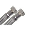 SFX® Flexible Hose 200 cm Reinforced Hose 1/2 Inch Nut Stainless Steel Braided Drinking Water Hose Connection Hose 2000 mm