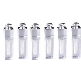 6 Pcs 3ml Empty Lip Gloss Tubes Containers Clear Refillable Lip Balm Bottles Transparent Mini Lipstick Containers for DIY Makeup, Lip Gloss