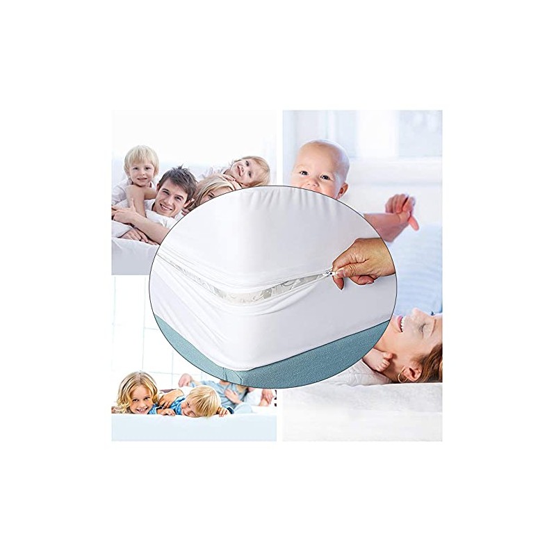 Zipped Single Bed Mattress Protector Waterproof Single Bed Protector with