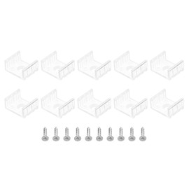 TOP-VIGOR 30Pcs LED Strip Light Clips, Mounting Bracket Fixing Clips Plastic Clamp Holders Waterproof LED Strip with Screws for 17mm Neon RGB Light Cable Ribbon, Clear