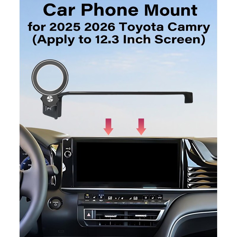 Car Phone Holder for 2025 2026 Toyota Camry 12.3" Screen