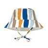 LÄSSIG Unisex Children's Sun Hat, Waves blue/nature