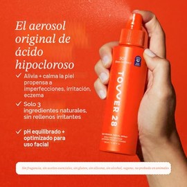 Tower 28 SOS Daily Rescue Spray Facial para Piel Sensible, Spray de Ácido Hipocloroso Ayuda a Reducir el Enrojecimiento y los Brotes, Tóner de Tamaño Completo para el Rostro, 4 FL Oz