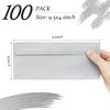 100 Pack Metallic Silver Envelopes #10 Business Envelopes 4-1/8 x