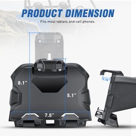 Frokom X3 Electronic Device Tablet Phone Holder with 1 Gal Storage Box Fit for Can Am Maverick X3 All Models Tablet Holder Mount