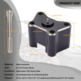 2" Handlebar Riser for 2020-2024 Can-AM Spyder F3 F3S F3T F3 Limited, Billet Aluminum Handlebar Mounts Riser Clamp Kit Works With Stock Bars