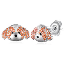 Shih Tzu Earrings 925 Sterling Silver Terrier Dog Puppy Pet Earrings Shih Tzu Jewelry Gifts for Women