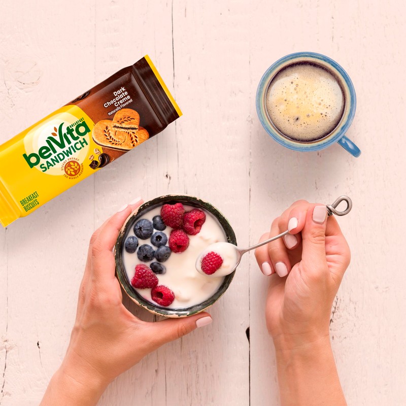 belVita Breakfast Sandwich Dark Chocolate Creme Breakfast Biscuits, Value Pack,