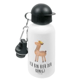 Mr. & Mrs. Panda Children's Drinking Bottle Lama King - Gift, Mum, Girls, Boss, Children's Bottle, Graduation, Primary School, Boys, Alpaca, Nursery Bottle