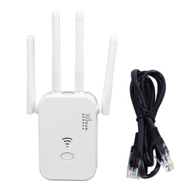Wifi Amplifier Repeater 300M Long Range Coverage WiFi Extender Repeater Signal Booster for Home   White