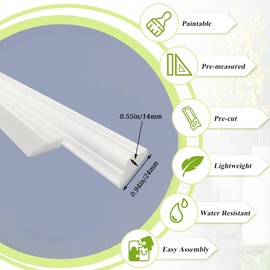 3D Wall Panels Peel and Stick Wall Molding Kit Premade Accent Molding Wainscoting Panel for Interior Wall Moulding Decor, Ready to Assemble Wainscoting Accent Panel for Home Décor