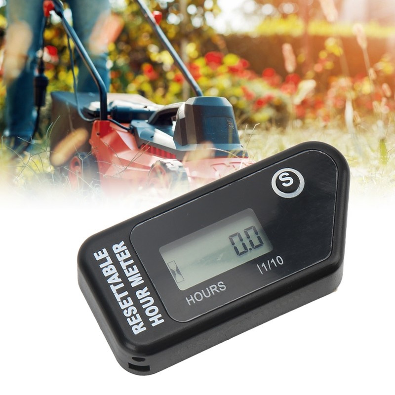 Motorcycle Digital Tach Hour Meter LCD Display Timer IP68 Waterproof