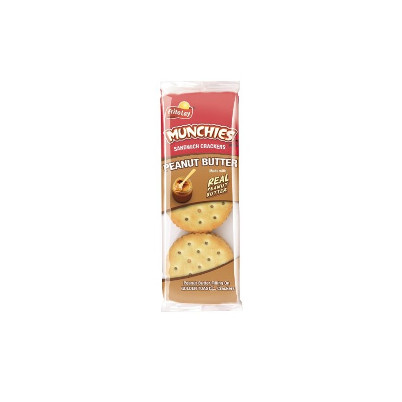 Munchies Peanut Butter on Toast Crackers, 1.42 Ounce (Pack of