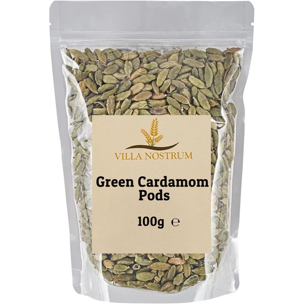 Green Cardamom Pods 100g by Villa Nostrum