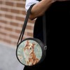 Salabomia Rough Collie Round Crossbody Handbag for Women, Circle Small