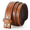 TRIWORKS Western Belts for Men without Buckle Cowboy Cowgirl Leather