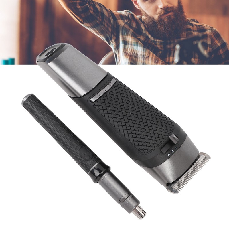 Hair Clipper Kit with Nose Trimmer LCD Display 2 Speed