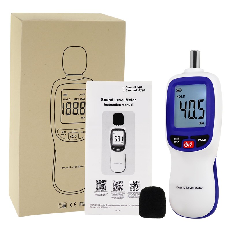 Wireless Sound Level Meter with Bluetooth: Portable Decibel Meter, App