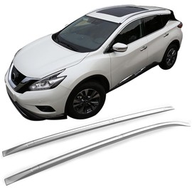 Roof Rack Compatible with 2015-2024 Nissan Murano, Factory Style ABS Plastic Cross Bar Top Side Rails Lugguage Carrier by IKON MOTORSPORTS