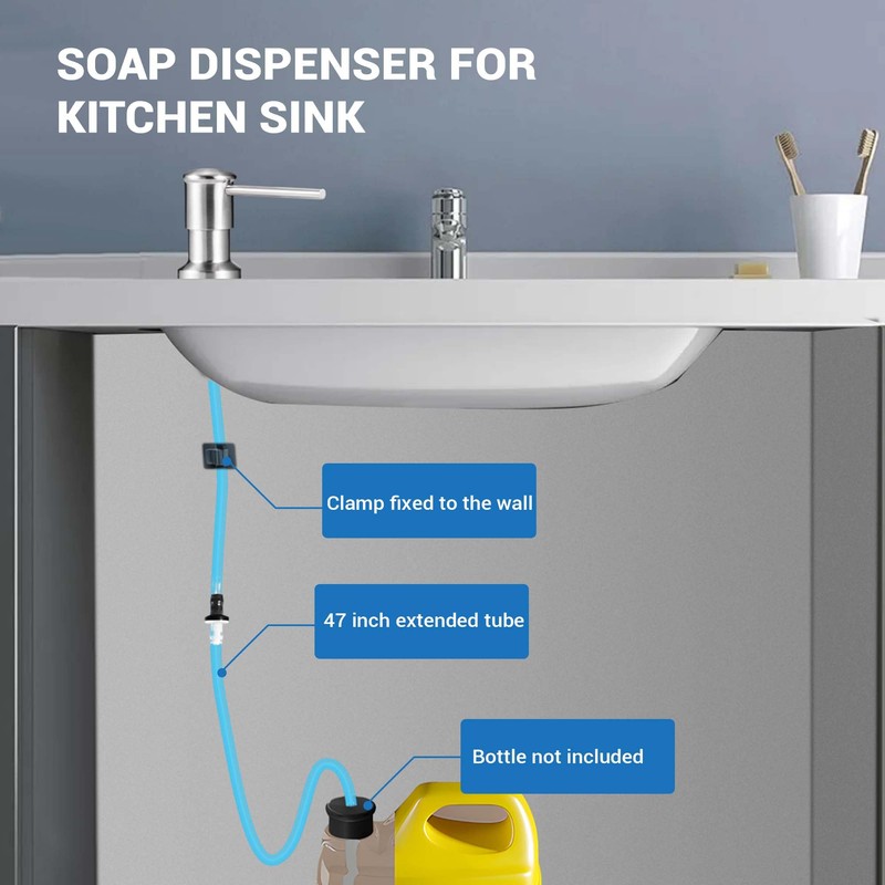 Yofidra Soap Dispenser for Kitchen Sink: Built in Sink Soap