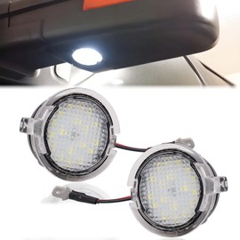 2 Pcs LED Side Mirror Puddle Light Compatible with 2009-2014 Ford F150 11-24 Explorer 07-24 Edge Expedition 09-18 Flex, White Light, Driver and Passenger Side