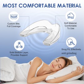 OHALEEP OHALEEP Anti Grinding Mouth Guard for Clenching Teeth at Night, Teeth Grinding Mouthguards for Sleeping, Mouth Guard for Grinding Teeth at Night, Night Guards for Teeth Grinding for Adults