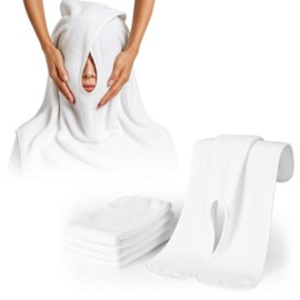 Efforest - Toallas faciales para esteticistas - Toalla de spa suave de microfibra para el cuidado de la piel, masaje y uso profesional (blanco,...    