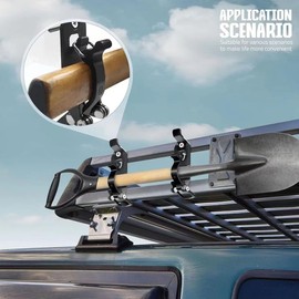 Shovel Holder Roof Rack 4 x 17-40 mm / 0.67-1.57 inches Shovel Holder Axe Holder Roof Rack Accessories Tension Lock Lock Bearing Rubber Roof Rack Clamps for Trucks Car Boat Tool Spades, Orange