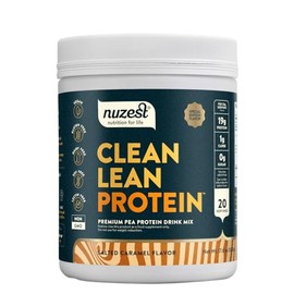 Nuzest - Vegan Pea Protein Powder - Clean Lean Protein, Premium Plant Based Protein Powder, Dairy Free, Gluten Free, GMO Free Protein Shake, Salted Caramel, 1.1lb