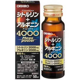 Orihiro Citrulline + Arginine Mega Power 4000 1.7 fl oz (50 ml) x 2 Pack