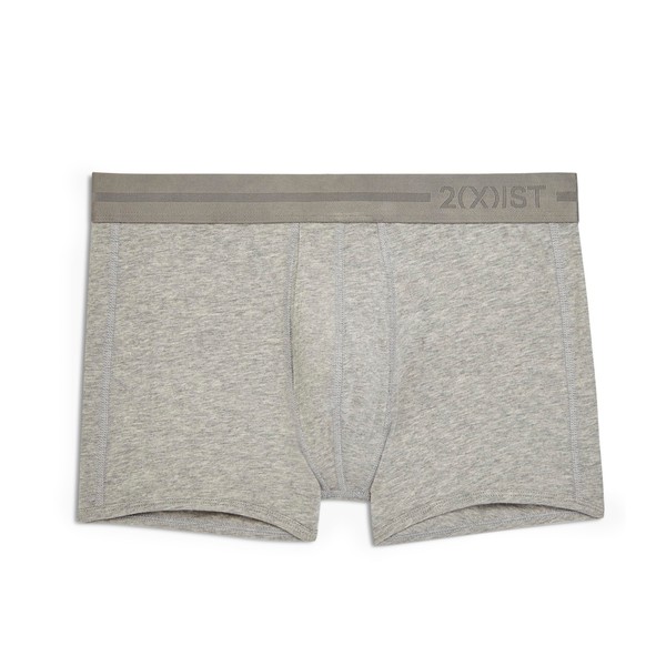 2(X)IST Mens Dream Luxe Low Rise Trunk, Grey Heather, Small