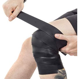 King2ring Pk808 Floss Bands, Set of 2, Knee Wraps, Also As Elbow Sleeves, Black, Plain, Total Length: Approx. 82.1 inches (208 cm), Width: Approx. 2.0 inches (5 cm), Thickness: Approx. 0.05 inches (1.3 mm)