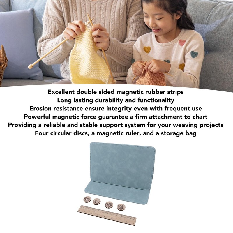 Chart Holder Knitting Tool, 4 Round Magnetic Knitting Tool Accessories,