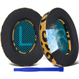 SoloWIT Cooling-Gel Earpads Cushions for Bose Headphones, Replacement Ear Pads for Bose QuietComfort 15 QC15 QC25 QC2 QC35/Ae2 Ae2i Ae2w/SoundTrue & SoundLink Around-Ear & Around-Ear II - TigerStripes