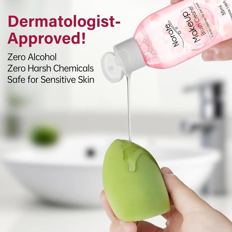 Electric Makeup Brush Cleaner Machine & Deep Cleaning Solution Set,